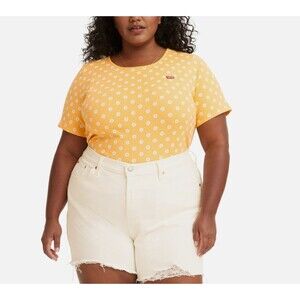 Levi's Trendy Plus Size 2X Short Sleeve Honey T-Shirt Sweat Daisy Amber